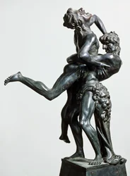 Hercules og Antaeus, ca 1475, af Antonio Pollaiuolo (1431 eller 1432-1498), bronzestatue, 46 cm, Italien