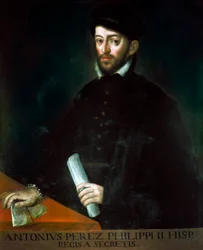 Portræt af Antonio Perez (1540-1611). spansk politiker og sekretær for Philip II. Maleri af Antonio Ponz (1725-1792)