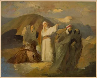 Bibelsk scene (olie på lærred)