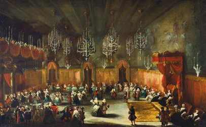 Bal til ære for Anna Maria Luisa de Medici, kurfyrst af Pfalz, ca. 1718-1719.