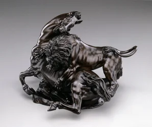 Løve angribende hest. ca. 1580/90