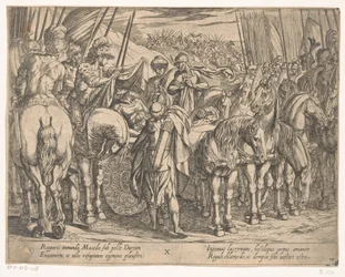 Alexander den Store finder liget af Darius Alexander den Stores gerninger (serietitel) Alexandri magni praecipvae res gestae (serietitel)