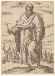Af Saint Bartholomew Jeg tror på Helligånden (titel på objekt) Kristus, Maria og apostlen (serietitel)