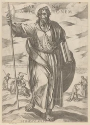 Den hellige Judas Taddeus Kødets opstandelse (titel på objekt) Kristus, Maria og apostlen (serietitel)