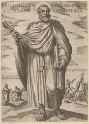 Af Sankt Peter Jeg tror på gud, den almægtige fader af himmel og jord (titel på objekt) Kristus, Maria og apostlen (serietitel)