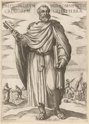 Af Sankt Peter Jeg tror på gud, den almægtige fader af himmel og jord (titel på objekt) Kristus, Maria og apostlen (serietitel)