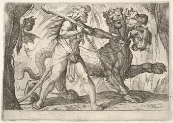 Hercules og Cerberus: Hercules tager fat i Cerberus