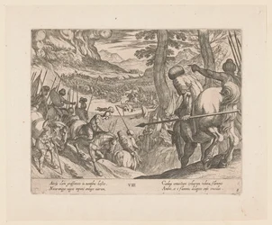 Alexander den Stores hær omringer fjendens styrker med ild Alexander den Stores gerninger (serietitel) Alexandri magni praecipvae res gestae (serietitel)