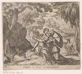 Jupiter og Callisto Callisto Crushed by Jupiter (titel på objekt) Metamorfoseon eller transformationer (serietitel) Metamorfosen van Ovidius (serietitel)