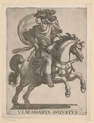 Kejser Vespasian til hest De første tolv romerske kejsere til hest (serietitel) XII caesares in equestri (serietitel)