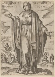 Maria Hil dig Maria, fuld af nåde, Herre med dig (titel på objekt) Kristus, Maria og apostlen (serietitel)