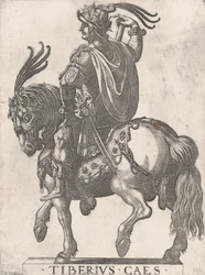 Plade 3: Kejser Tiberius til hest, fra 