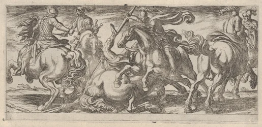 Seks kavalerister i kamp, fra Battle Scenes I, ca. 1590-1630.