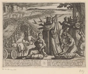 Kvinder og børn ser Julius Civilis besejre romerne De bataviske krige mod romerne (serietitel) Batavorum cum Romanis Bellum (serietitel)
