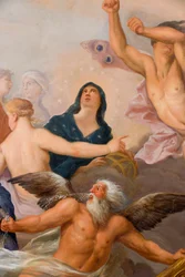 Minerva omgivet af kunst og videnskab, detalje fra The Banqueting House