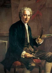 Portræt af Antoni VILADOMAT i MANALT (1678-1755), spansk maler