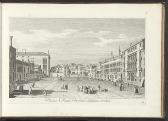 Udsigt over Campo San Polo i Venedig St. Paul