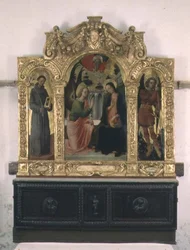 Bebudelsen med SS. Francis og Michael (tempera på panel)