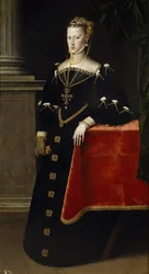 Portræt af ærkehertuginde Maria af Østrig 1528-1603, hellig romersk kejserinde, 1551