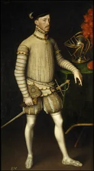 Portræt af den hellige romerske kejser Maximilian II af Østrig 1527-1576, 1550