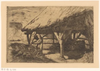 Gård med hølade (original titel)