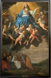 Sognekirke (Saint Eligius Sognekirke). maleri. "Antagelse af Maria". Anthony van den Heuvel.