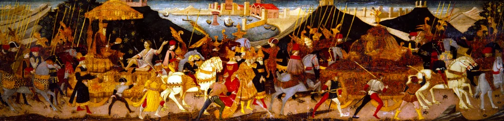 Cassone-panel, Cæsars triumf (på panel)