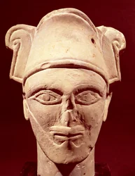 Leder af en semitisk høvding med egyptisk indflydelse, fra Amman