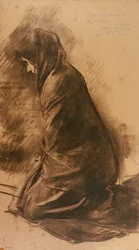 Figur knælende