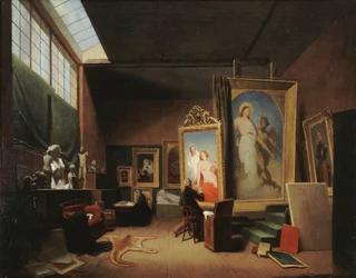 Ary Scheffers værksted, rue Chaptal, 1851.