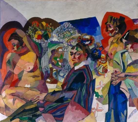 Selskab ved bordet, 1916