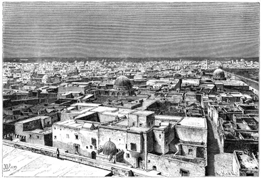 Udsigt over Kairwan, Tunesien, c1890