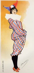 Geografi. Kostume til Lièges karneval. Plakat af Armand Rassenfosse, Belgien
