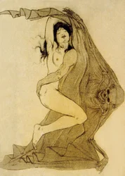 Illustration fra Les Fleurs du Mal, digte af Charles Baudelaire, 1899