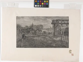 La Gare De Valmondois (Valmondois Togstation) (ætsning og roulette)