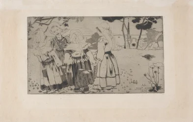 La Ronde de Pont-Aven (Dansen ved Pont-Aven) 1891 (ætsning, akvatint og tørnål)