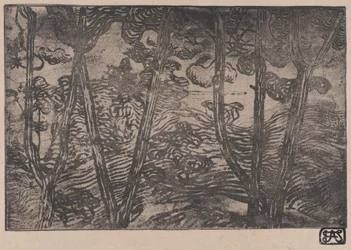 Træer om natten, ca. 1894.