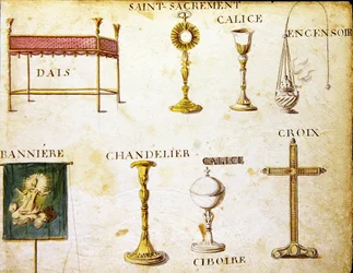Illustrationer fra "A French Alphabet Book of 1814", udgivet af Charles Plante Fine Arts.