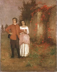 Arnold Böcklin sammen med sin kone
