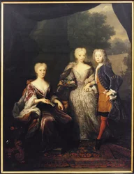 Marie Louise de Hesse Cassel, prinsesse af Orange med sine børn, Amelie d
