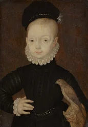 James VI og I 1566-1625, konge af Skotland, som barn, 1574