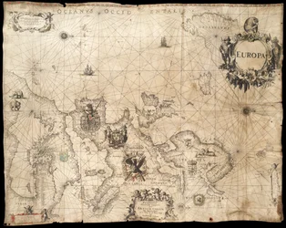 Europa; Pascaarte de Arnold Colom (1660)