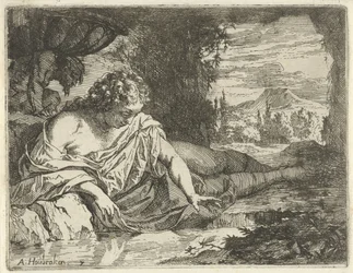 Narcissus Scene med syndestatuer åbnet til tjeneste for malere, statueholdere osv. (serietitel)