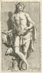 Personificering af poesien Digtkonst (titel på objekt) Enogfyrre stykker, flere Sinne-statuer (serietitel)