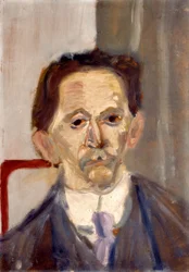 ZEMLINSKY, Alexander von - portræt af Arnold Schoenberg, olie på pap østrigsk komponist og dirigent
