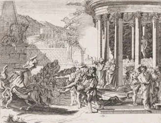 Sinorix båret fra templet efter at være blevet forgiftet, 1650-1700.