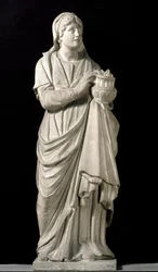 Saint Reparata, fra den oprindelige facade. Marmor skulptur