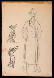 Dancers (blandede medier på karton)