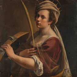 Selvportræt som den hellige Katarina af Alexandria, ca. 1616 (olie på lærred)