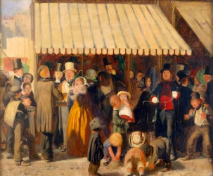 Scene in a Fairground (olie på lærred)